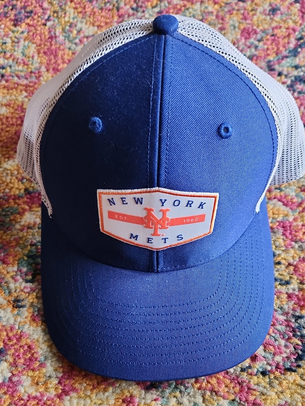 New York Mets Blue & White Trucker Hat
